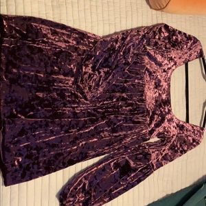 Purple velvet free people dress